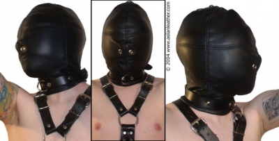 Black Out Padded Hood bondage by ASLAN Leather Black Out Padded Hood bondage by ASLAN Leather