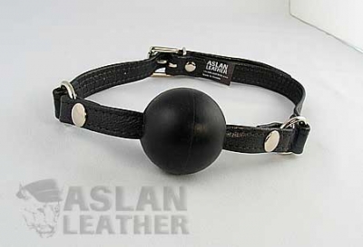 Silicone Ball Gag, Black, ASLAN Leather